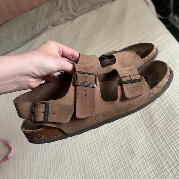 Birkenstock Other - Birkenstock Milano Leather Sandals Sz 43 brown leather strap on sandals